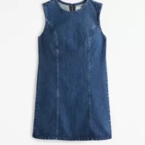 Abercrombie & Fitch Dresses & Skirts - Abercrombie & Fitch Denim Shift Mini Dress Dark Wash